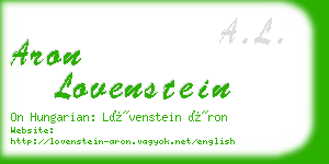 aron lovenstein business card